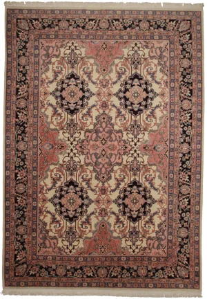 Romanian Vintage Persian Design Hand Knotted Rug