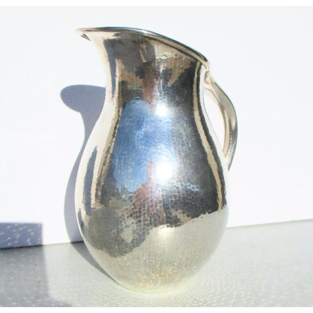 1950s Vintage Handmade Italian Silver Pitcher For Sale - Image 9 of 9