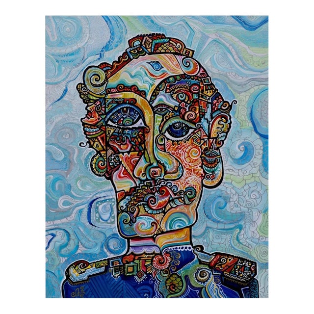 Alexander Arshansky Cubist Painting "Young General" For Sale
