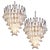 Glass 75 White Petal Chandeliers, Murano, 1990s, Set of 2 For Sale