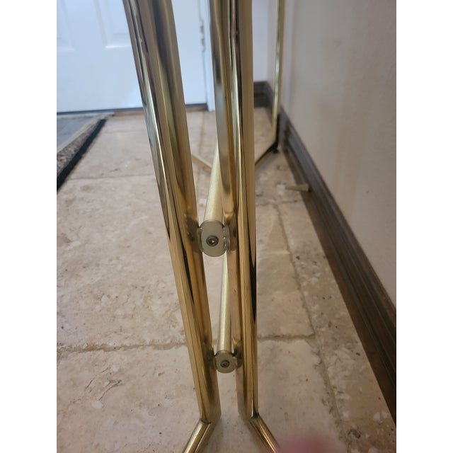 Brass and Glass Entry/Sofa Table For Sale - Image 10 of 10