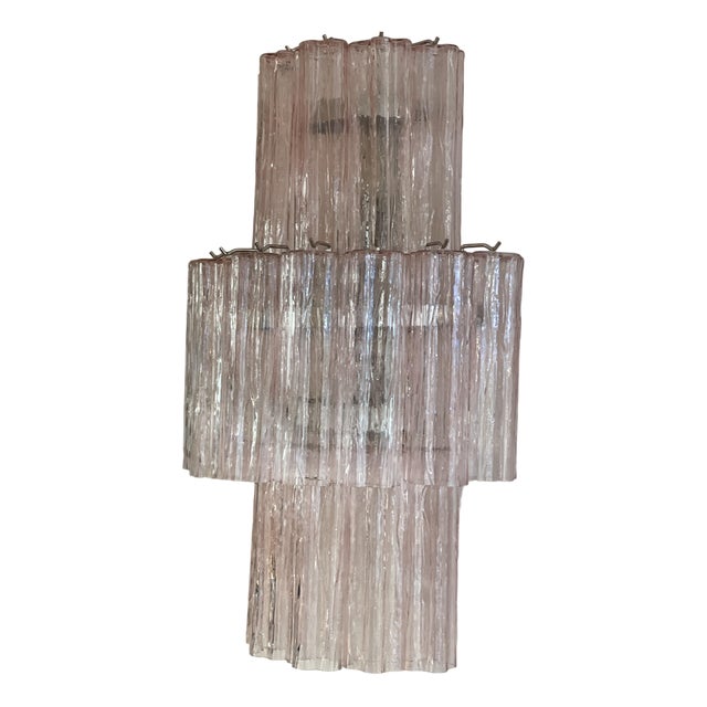 Large Pink Murano Wall Lamps from Befos, Set of 2 For Sale