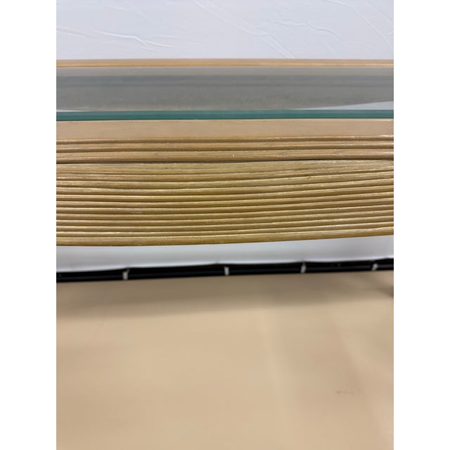 1970s 1970s A Gabriella Crespi Style Pencil Reed Console and Side Table For Sale - Image 5 of 12