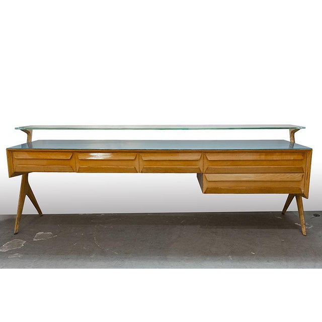 Wood Chest of Drawers in Light Wood and Glass, 1959 For Sale - Image 7 of 8