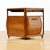 Mid-Century Modern 1950s Art Deco Revival Walnut Dry Bar Cart Side Table by Incorporall For Sale - Image 3 of 17
