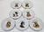 A charming and increasingly hard-to-find set of seven vintage Ardalt Japan porcelain miniature plates from the whimsical...