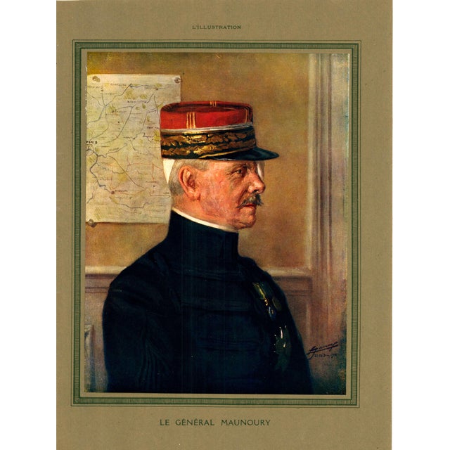 Black Famous French Generals of the First World War, 1918, Lithographs, Set of 9 For Sale - Image 8 of 10