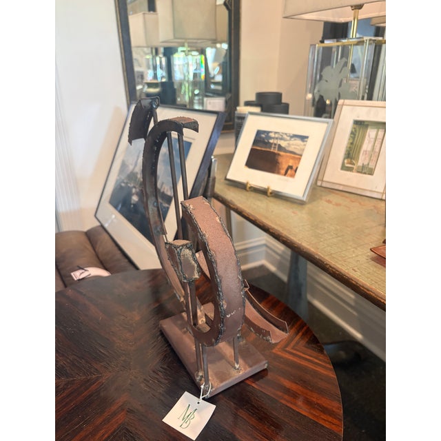 Brutalist Frank Cota Brutalist Welded Steel Sculpture Circa 1980s For Sale - Image 3 of 3