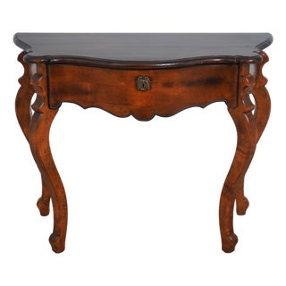 Baker Milling Road Continental Serpentine Console Table For Sale