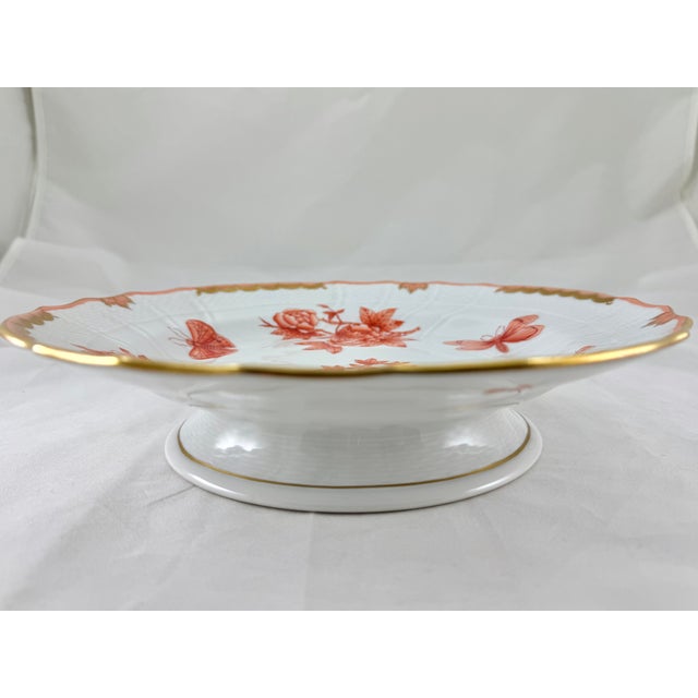 Traditional 1980s Herend Fortuna (Vboh) Rust Serving Plate With Pedestal-Hungary For Sale - Image 3 of 5