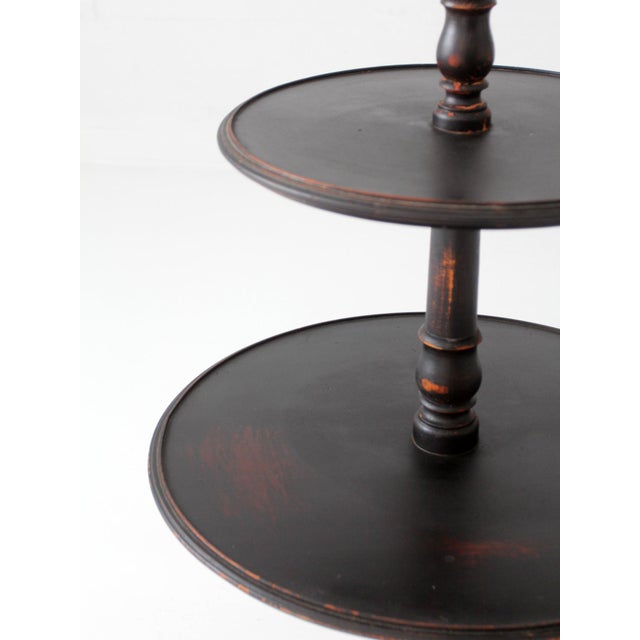 Brown Antique Victorian Tiered Stand With Claw Feet For Sale - Image 8 of 17