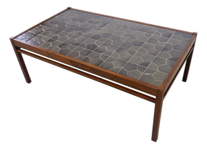 Mid-Century Danish Rosewood Coffee Table with Tiled Top, 1960s