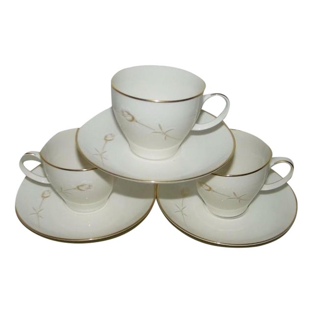 Vintage Noritake Nora Teacup Saucer Sets Set Of 3 6 Pieces