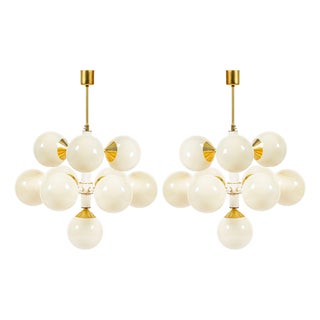 1970s Mid-Century Modern Sputnik Chandeliers by Szarvasi, Hungary - a Pair 3 Available For Sale