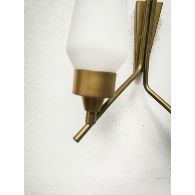 Wall Lamp with Opal Glass, 1950s For Sale - Image 10 of 12