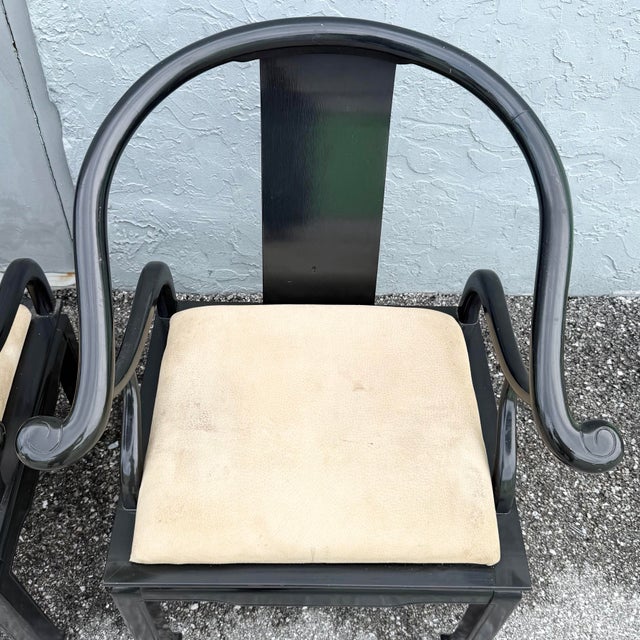 Jame Mont Style Horseshoe Chairs - A Pair For Sale In West Palm - Image 6 of 10