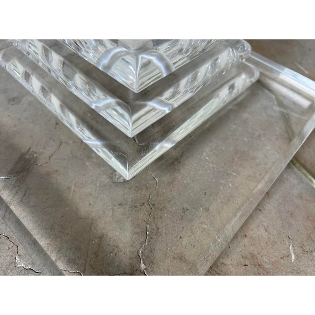 Vintage Lucite and Laminate Wood Floor Lamp For Sale - Image 12 of 12