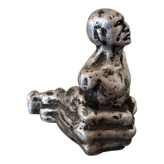 1970s Gothic Style Cast Aluminum Brutalist Studio Art Sculpture For Sale