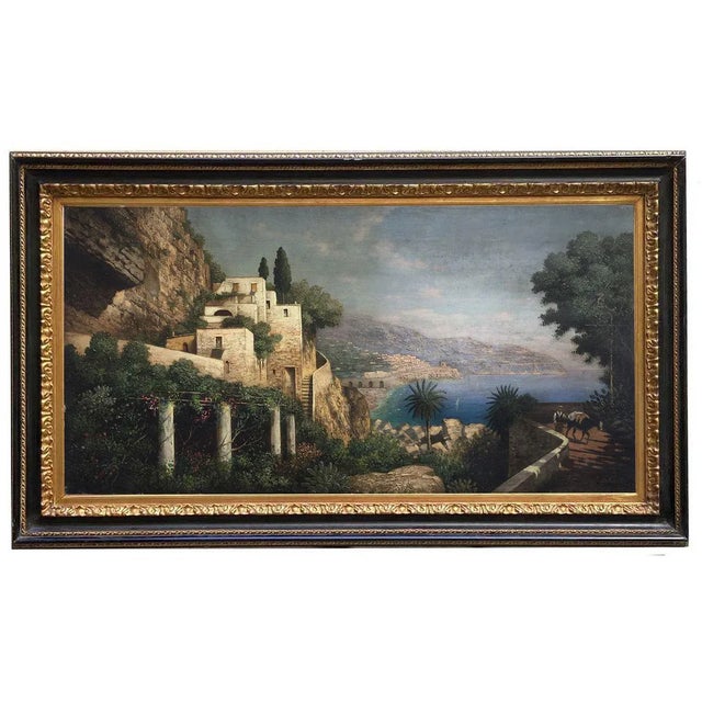 The framework and 'inspired by the paintings of the Posillipo school Consalvo Carelli designer, illustrator and painter of...