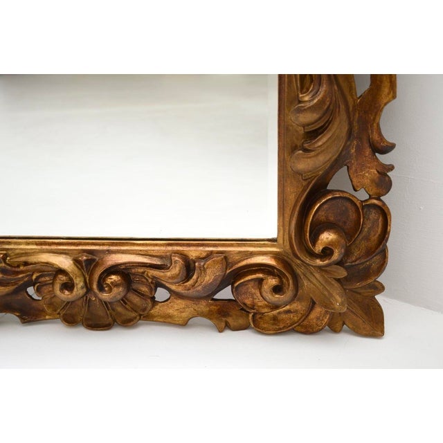 Wood Antique Rococo French Gilt Wood Mirror, 1900s For Sale - Image 7 of 9