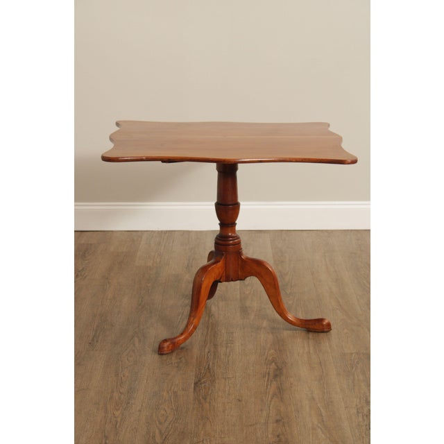 Antique Early American Cherry Tilt Top Tea Table For Sale - Image 11 of 13