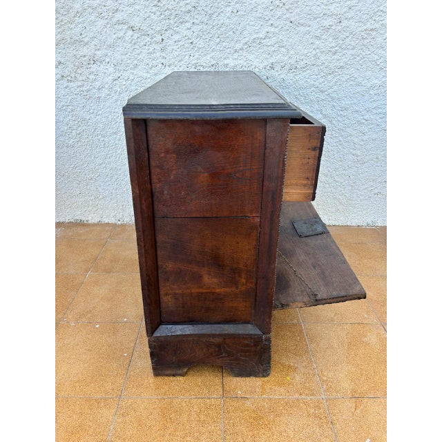 Spanish Renaissance Carved Cabinet with Drop-Front Door and Two Drawers, 1880s For Sale - Image 16 of 18