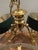 1980s 1980s Bouillotte Style Brass 3 Arm Chandelier With Green Tole Shades by Lightolier For Sale - Image 5 of 16