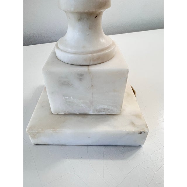 Antique Marble Lamps - a Pair For Sale - Image 9 of 12