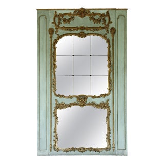 Large Transition Wooden Mirror, 18th Century For Sale