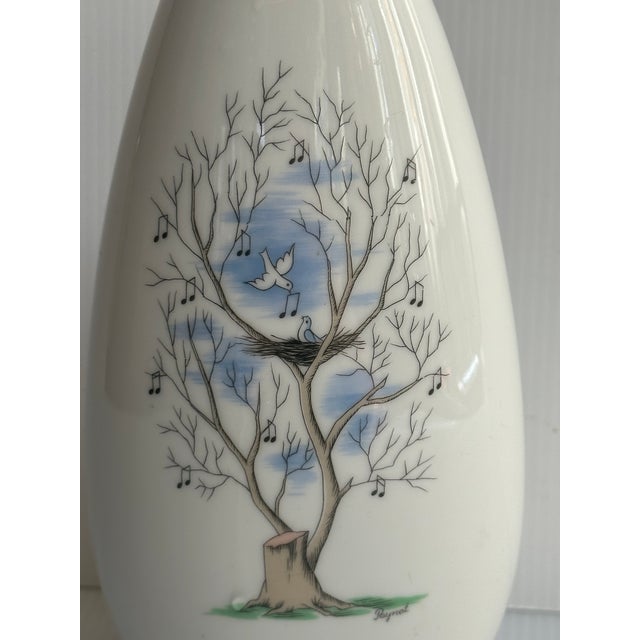 MCM 1950s Rosenthal Germany 8" Tall Porcelain Vase"The Violinist" Sign Raymond Peyote #1507 For Sale - Image 10 of 14