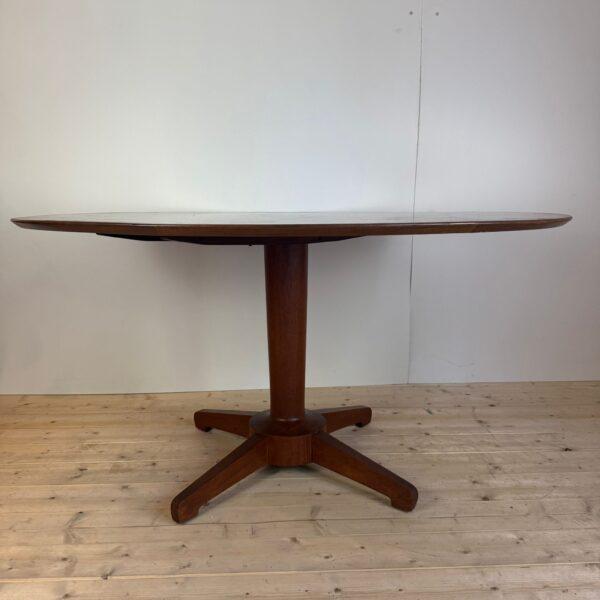 Vintage Danish Round Teak Dining Table, 1960s For Sale - Image 5 of 6