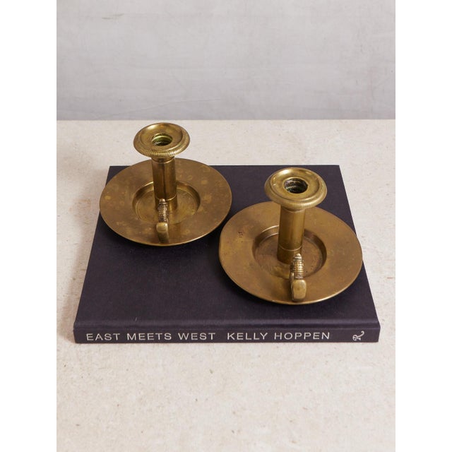Pair of Brass Dragon Candlesticks For Sale - Image 9 of 11