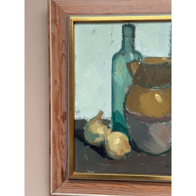 Bengt Hillgrund, Jug and Fruit, Oil on Canvas, Framed For Sale - Image 12 of 18
