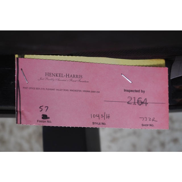 Set of 10 Henkel Harris Black Finish Hepplewhite Dining Room Chairs For Sale - Image 18 of 18