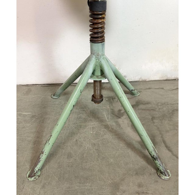 Industrial Green Workshop Chair, 1950s For Sale - Image 14 of 18