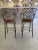 A very fine and well preserved set of late 20th century Ethan Allen wrought iron bar height counter stools with...