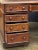 Large English Partner's Pedestal Desk of Mahogany With Embossed Leather Top For Sale - Image 13 of 13