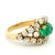 1960s Colombian 18k Yellow Gold Emerald & Diamond Cocktail Ring, Size 7 For Sale - Image 11 of 14