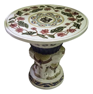 Asian Elephant Table in Ceramic