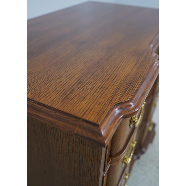 Vintage Oak 4 Drawer Block Front Chest For Sale - Image 11 of 17