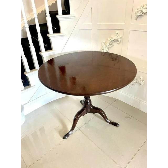 Large George III Mahogany Tripod Table, 1800s For Sale - Image 3 of 10