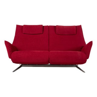 Fabric Three-Seater Red Electric Function Evita Sofa from Koinor For Sale