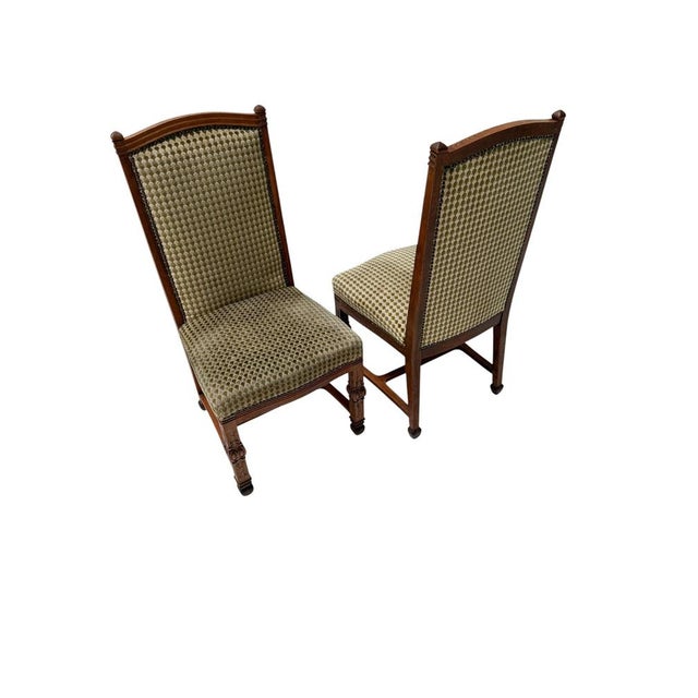 1910s Art Deco Side Chairs in Oak and Macassar Ebony by Willem Penaat, 1917, Set of 2 For Sale - Image 5 of 11