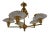 Italian Mid-Century Modern Stilnovo Style Brass Chandelier For Sale