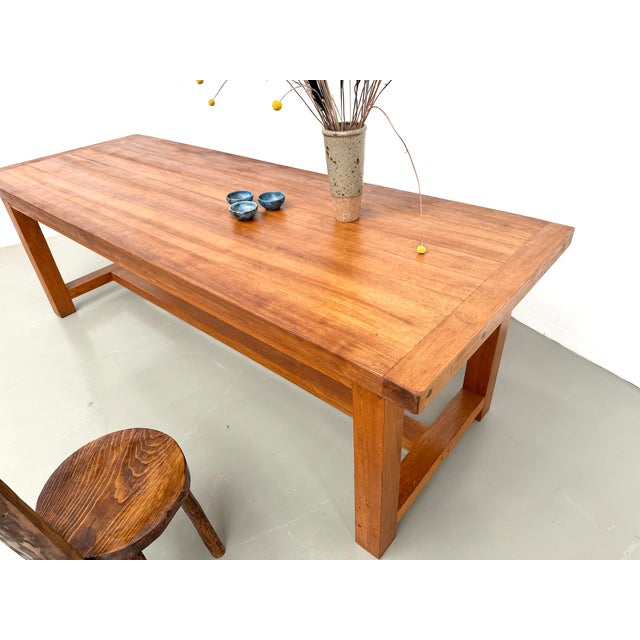 Large Modern Farmhouse Table in Beech, 1970 For Sale - Image 18 of 18