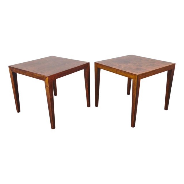 Rosewood Tables by Severin Hansen for Haslev, Denmark, 1960s, Set of 2 For Sale