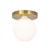 Minimal from top to bottom. This black flush mount pairs a metal base with a soft glass globe. Cool, calm, and quietly...