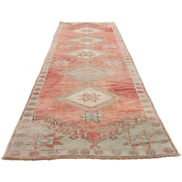 Traditional Vintage Turkish Oushak Rug, 02'08 X 10'07 For Sale - Image 3 of 9