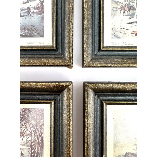 Design elements for holiday decor is all in the details. This set of vintage Currier and Ives framed winter scenes will be...