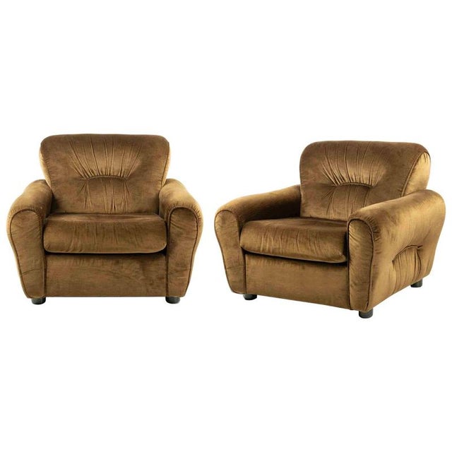 Textile Vintage Italian Armchair Set, 1970s For Sale - Image 7 of 7